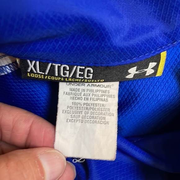 Under Armour Blue and White Loose Fit Pullover Size XL - Picture 5 of 5